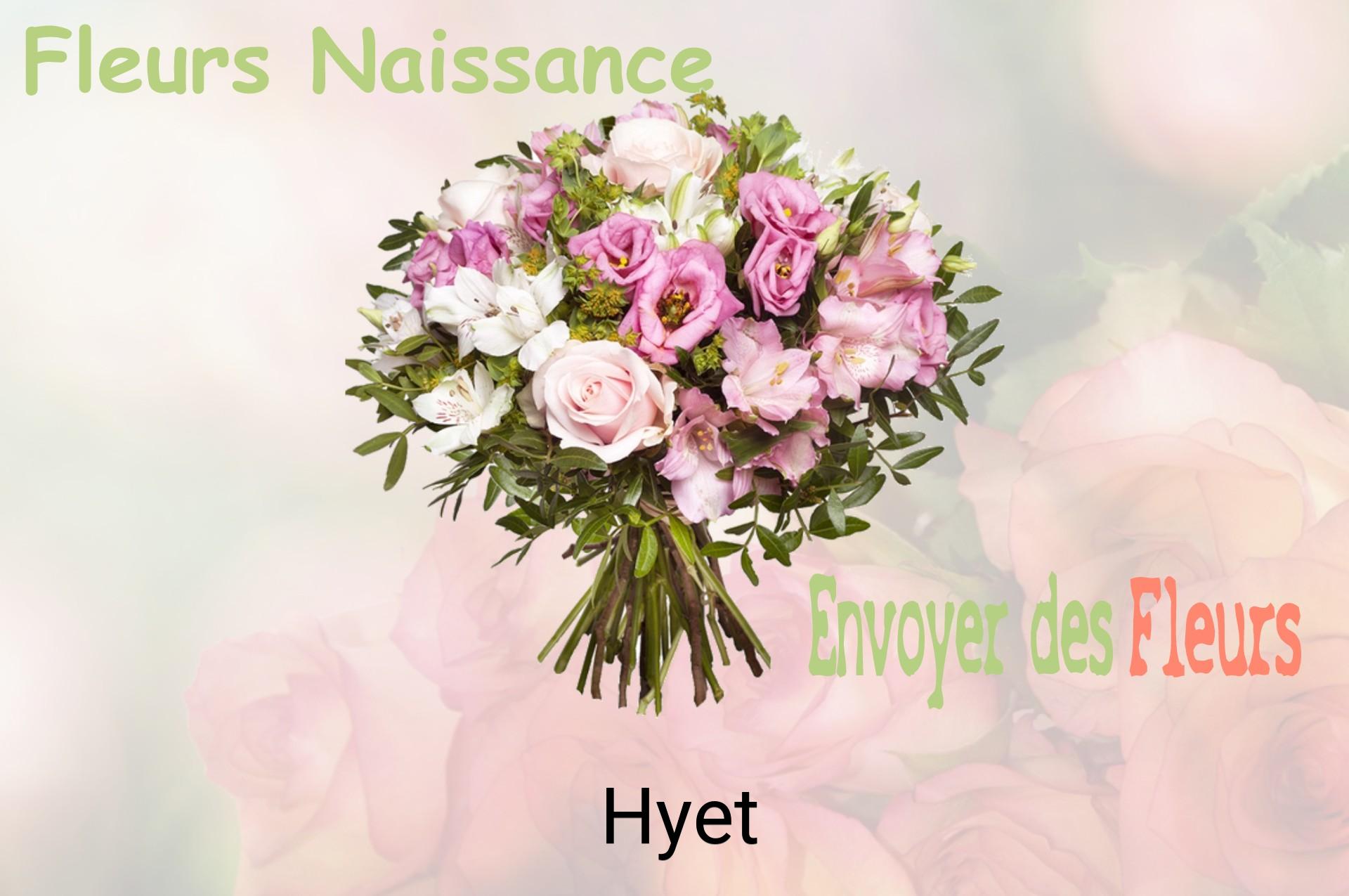 Bouquet de fleurs de naissance livré à Hyet